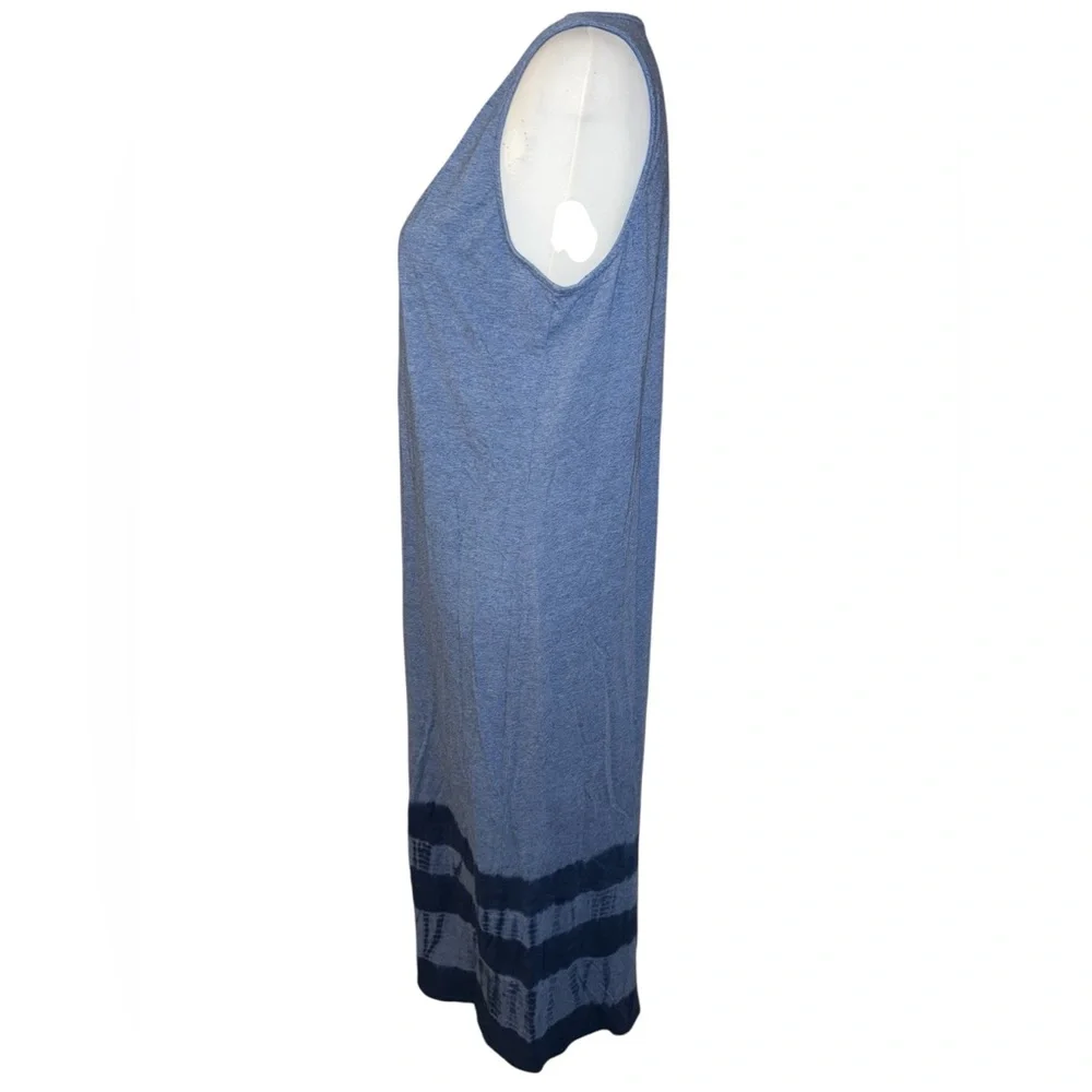 J. Jill Pure Jill Tie Dyed Maxi Dress Blue Cotton Size Medium - Picture 3 of 10